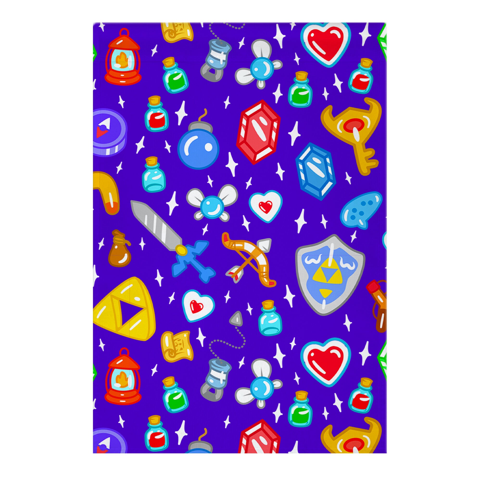 Zelda Items Pattern Garden Flag